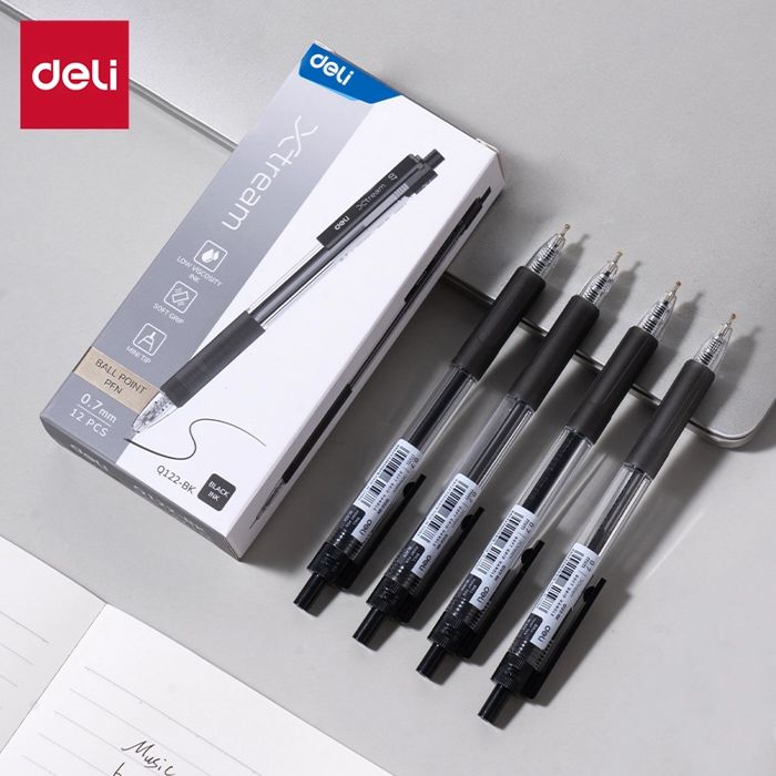 DELI BALLPOINT PEN MINI TIP: 0.7MM  BLUE INK (BLUE)  EQ122-BL ( DOS=144LSN)